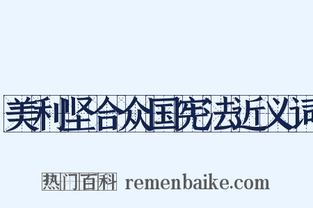 美利坚合众国宪法近义词是什么意思的图片